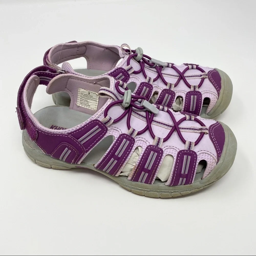 Khombu Sandy Kids Active Sandal Closed Toe. Purple/Pink. Youth Size 3